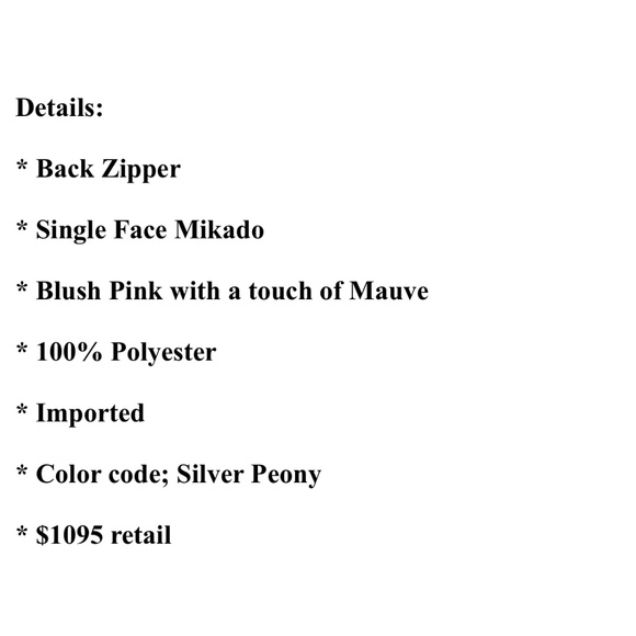 $1095 NWT Sachin & Babi Blush Gown Crystal Embellished - Picture 8 of 8